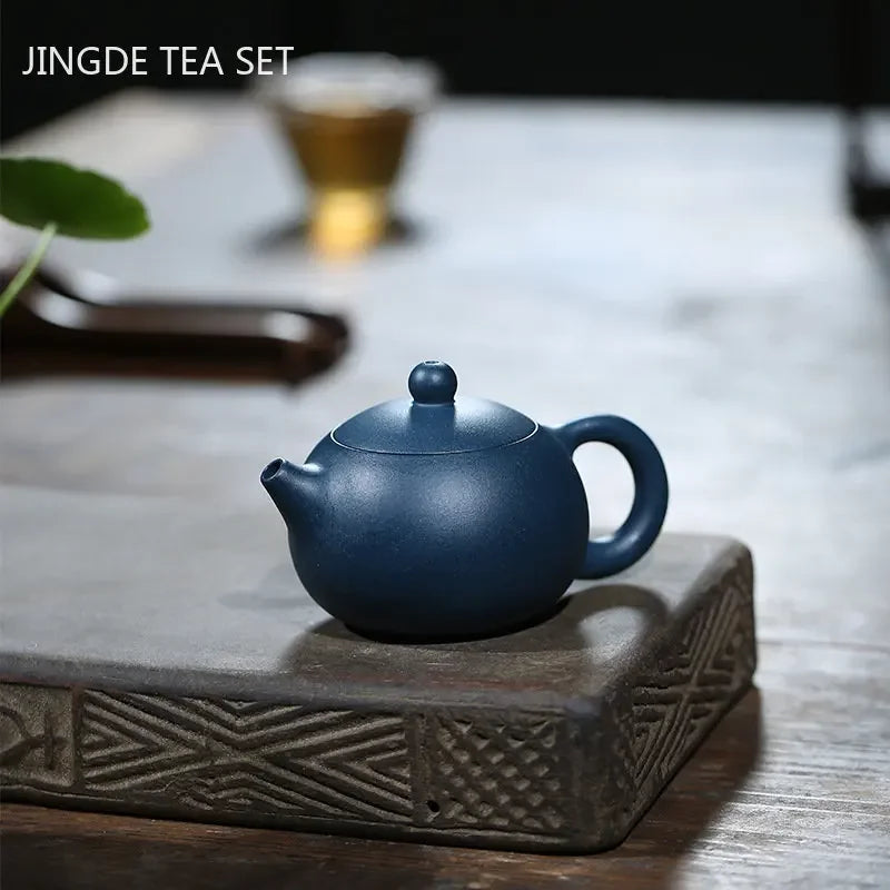 100ml Yixing Handmade Purple Clay Teapots Ball Shaped Infuser Xishi Tea Pot Beauty Kettle Customized Zisha Tea Set Authentic