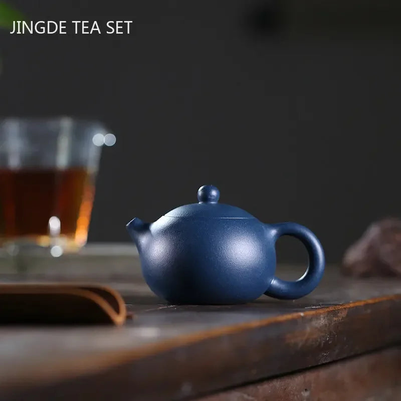 100ml Yixing Handmade Purple Clay Teapots Ball Shaped Infuser Xishi Tea Pot Beauty Kettle Customized Zisha Tea Set Authentic