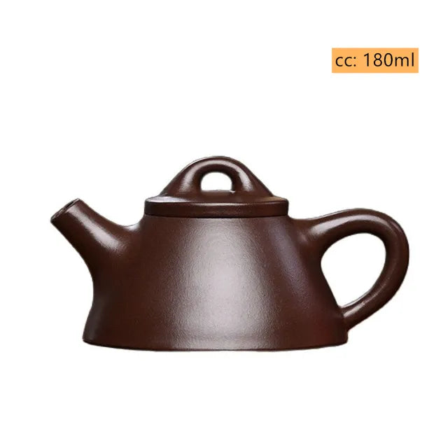 180ml Authentic Yixing Purple Clay Tea Pot Hand-painted Zhu Mud Stone Scoop Teapot Filter Beauty Tea Infuser Custom Tea Set