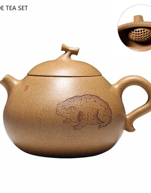 180ml Boutique Handmade Section Mud Tea Set Yixing Purple Clay Tea Pot Chinese Ball Filter Kettle Custom Zisha Tea Infuser