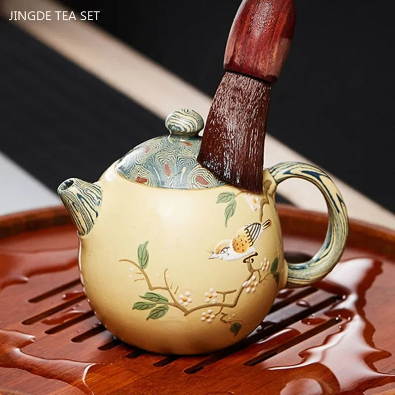 180ml Boutique Yixing Purple Clay Teapot Tradition Section Mud Beauty Tea Pot Handmade Filter Tea Infuser Customized Teaware