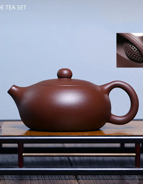 180ml Chinese Yixing Purple Clay Teapot Raw Ore Ball Hole Filter Teapot Custom Zisha Xishi Teaware Handmade Beauty Tea Infuser