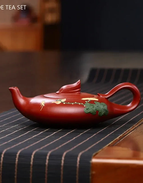 180ml Tradition Yixing Purple Clay Teapot Handmade Dahongpao Filter Beauty Kettle Raw Ore Zisha Tea Accessories Home Teaware