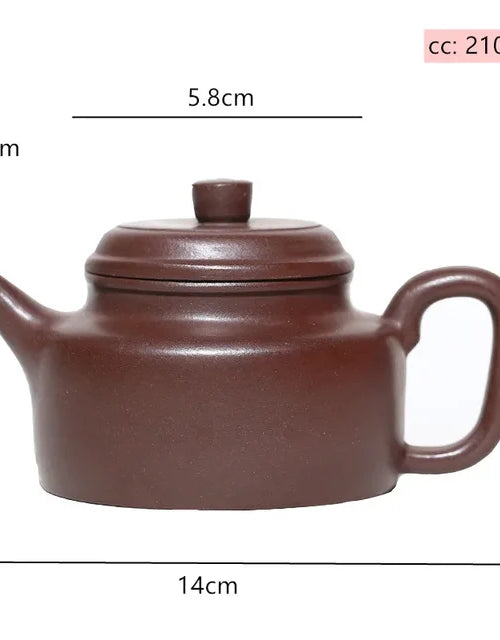 210ml Antique Dezhong Teapot Chinese Yixing Purple Clay Tea Pot Handmade Filter Beauty Kettle Raw Ore Zhu Mud Zisha Tea Sets