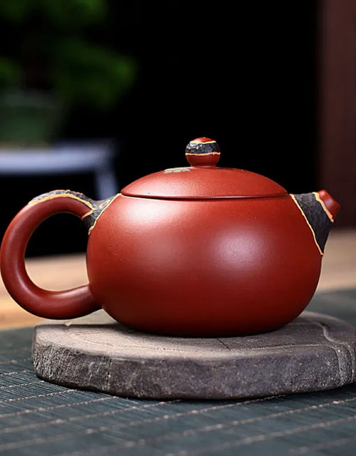 220ml Antique Yixing Purple Clay Tea Pot Handmade Dahongpao Xishi Teapot Chinese Beauty Filter Tea Infuser Zisha Teaware