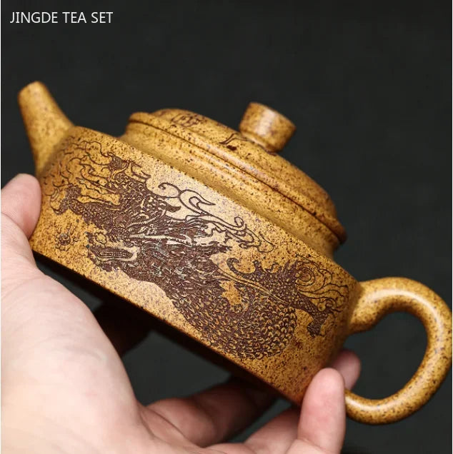 240ml Tradition Section Mud Filter Teapot Master Handmade Yixing Purple Clay Tea Pot Custom Tea Accessories Zisha Tea Set