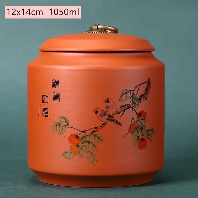 Antique Purple Clay Tea Caddy Nut Coffee Moisture-proof Jars Spice Airtight Container Home Storage Cans Kitchen Accessories
