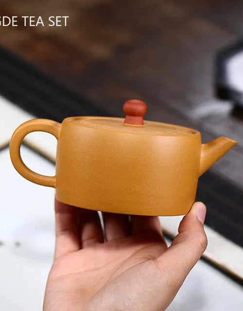 Authentic Yixing Purple Clay Tea Pots Raw Ore Section Mud Beauty Teapot Handmade Puer Tea Maker Customized Teaware Gifts 200ml