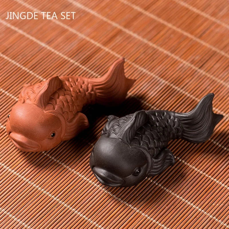Boutique Tea Set Accessories Purple Clay Tea Pet Ornaments Little Animal Model Desktop Decoration Home Flower Pot Decor Crafts