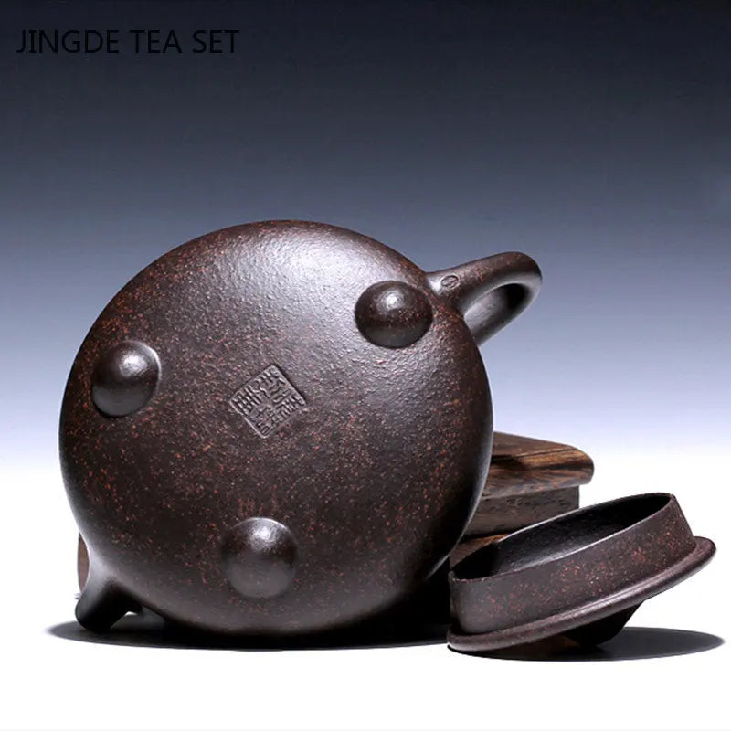 High Quality Yixing Purple Clay Teapot Master Handmade Ball Hole Filter Stone Scoop Pot Chinese Zisha Tea Set Beauty Tea Maker
