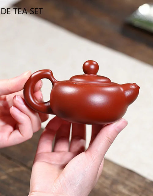 Yixing Handmade Purple Sand Tea Pot Dahongpao Squirrel Pot Home Small Capacity Beauty Teapot Tradition Tea Set Supplies 150ml