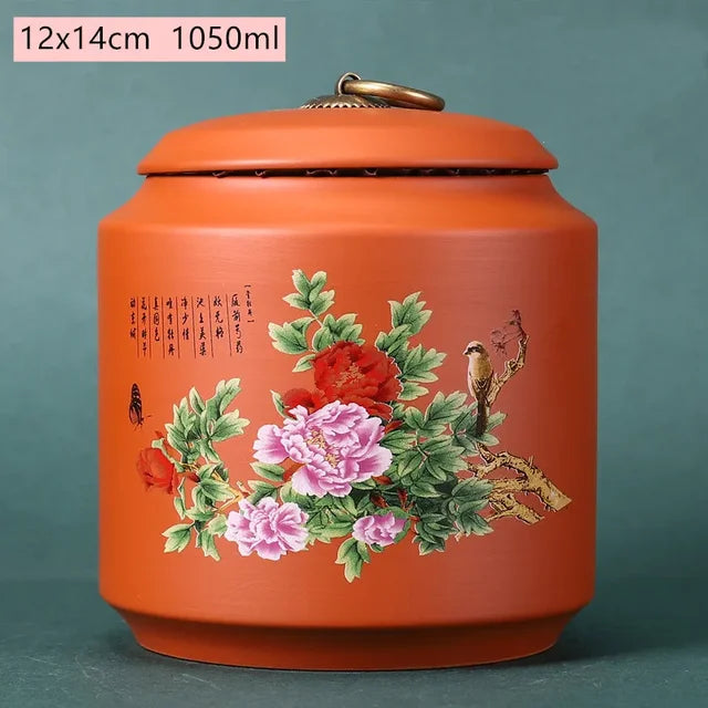 Antique Purple Clay Tea Caddy Nut Coffee Moisture-proof Jars Spice Airtight Container Home Storage Cans Kitchen Accessories