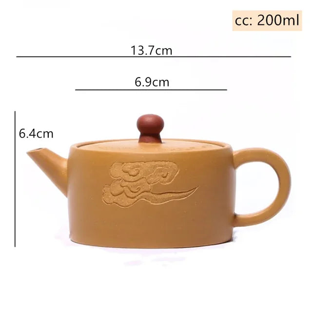 Authentic Yixing Purple Clay Tea Pots Raw Ore Section Mud Beauty Teapot Handmade Puer Tea Maker Customized Teaware Gifts 200ml