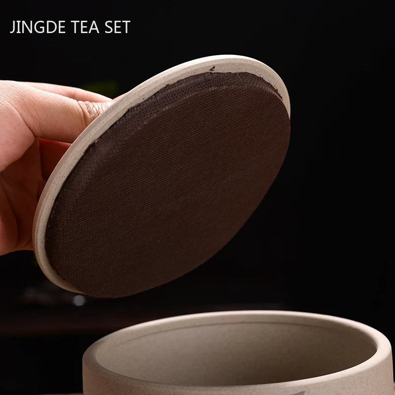 Exquisite Ceramics Tea Caddy Portable Sealed Jar Travel Tea Storage Spice Tea Boxes Coffee Canister Biscuit Tea Storage Tank