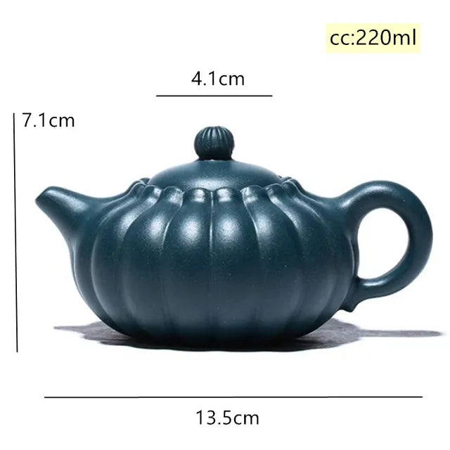 Yixing Tea Pot Boutique Purple Clay Teapot Beauty Kettle Raw Ore Azure Mud Handmade Teaware Tie Guanyin Tea Ceremony Gift 220ml